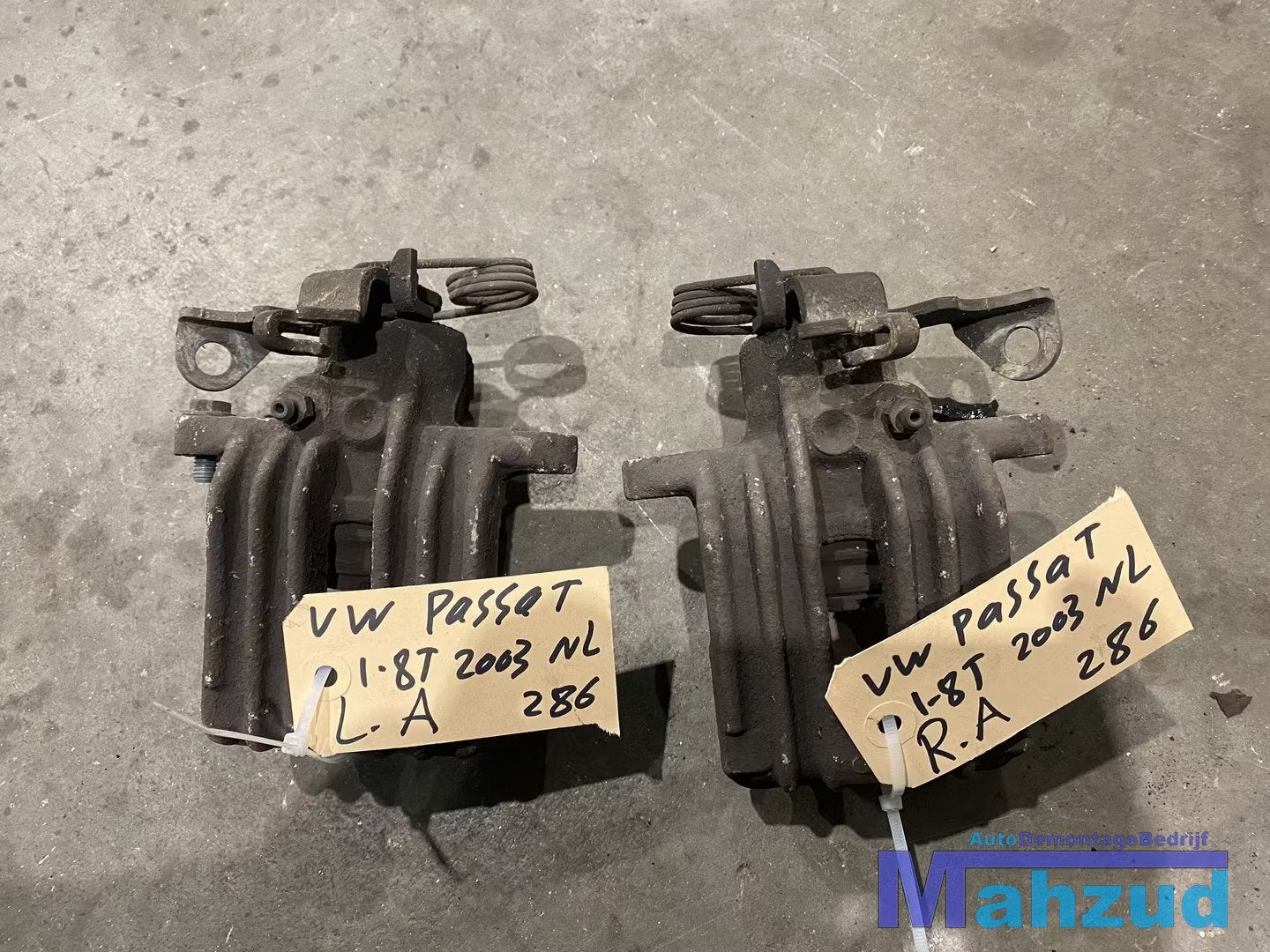 VW PASSAT GOLF BORA Remklauw remtang achter rechts links, Gebruikt, Volkswagen, Volkswagen AG, Vw@volkswagen.de