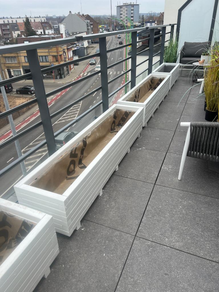 Grote houten plantenbak 180x40x36 met optie klimrek 176cm!, 100 cm of meer, Verzenden, Nieuw, Balkon