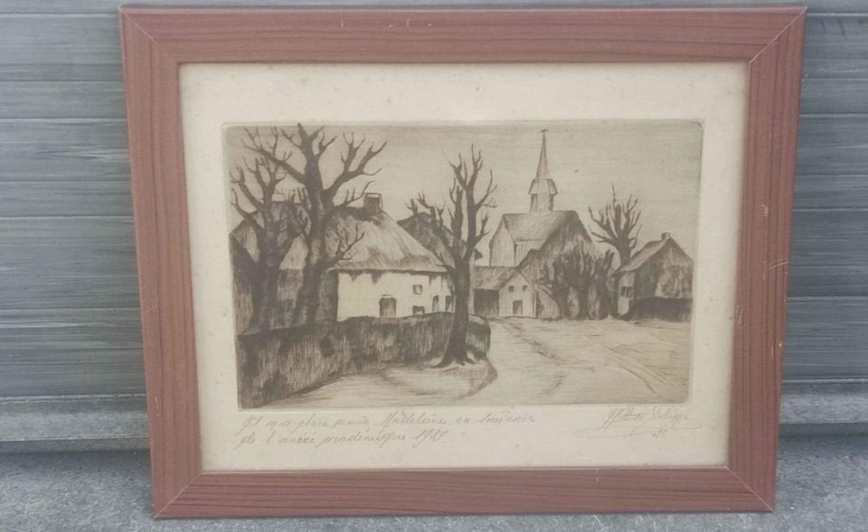 gravure village signe gilberte delome 39, Enlèvement ou Envoi, Gravure
