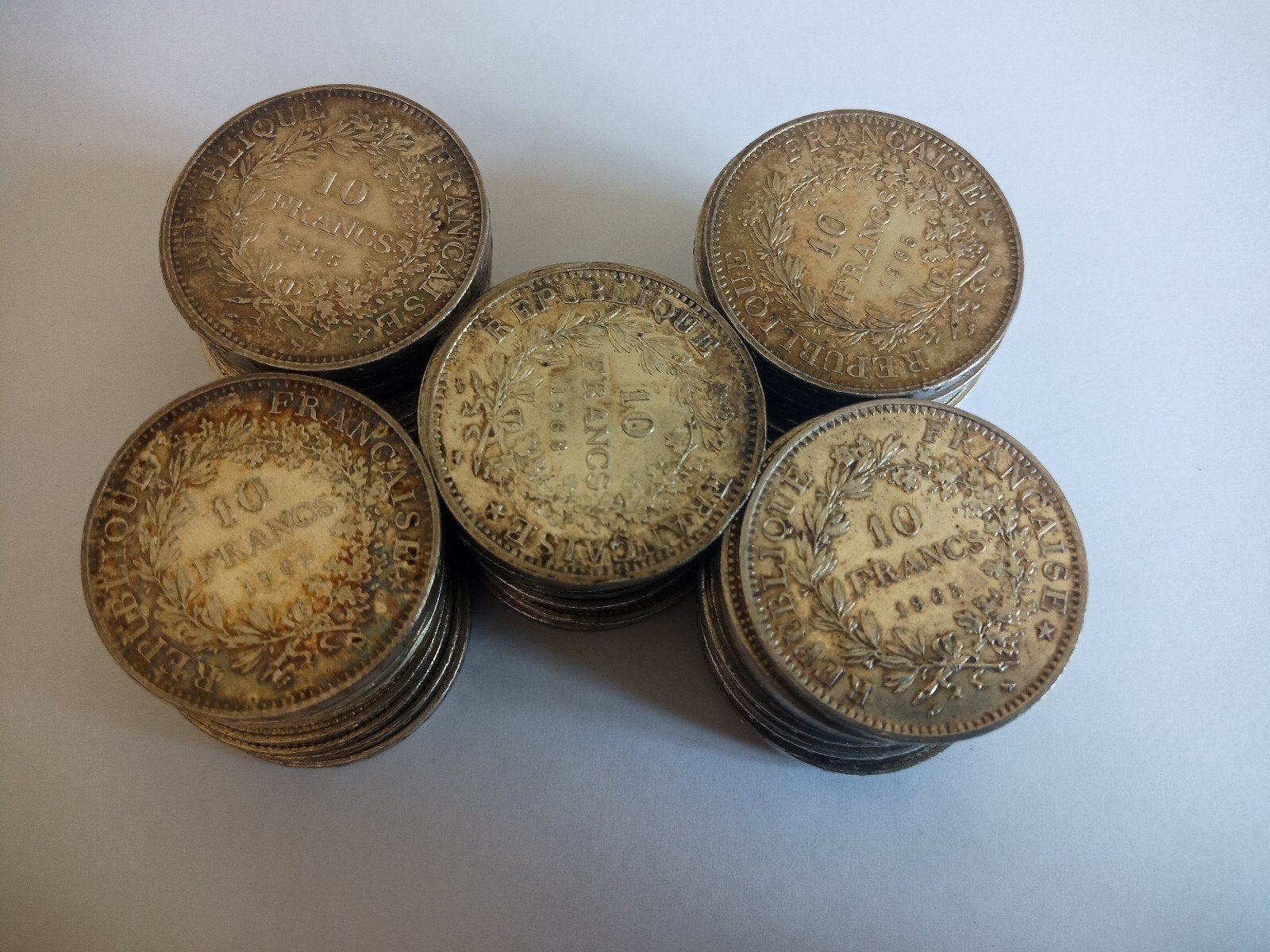 50x 10 Francs Hercules zilver (90%), Ophalen