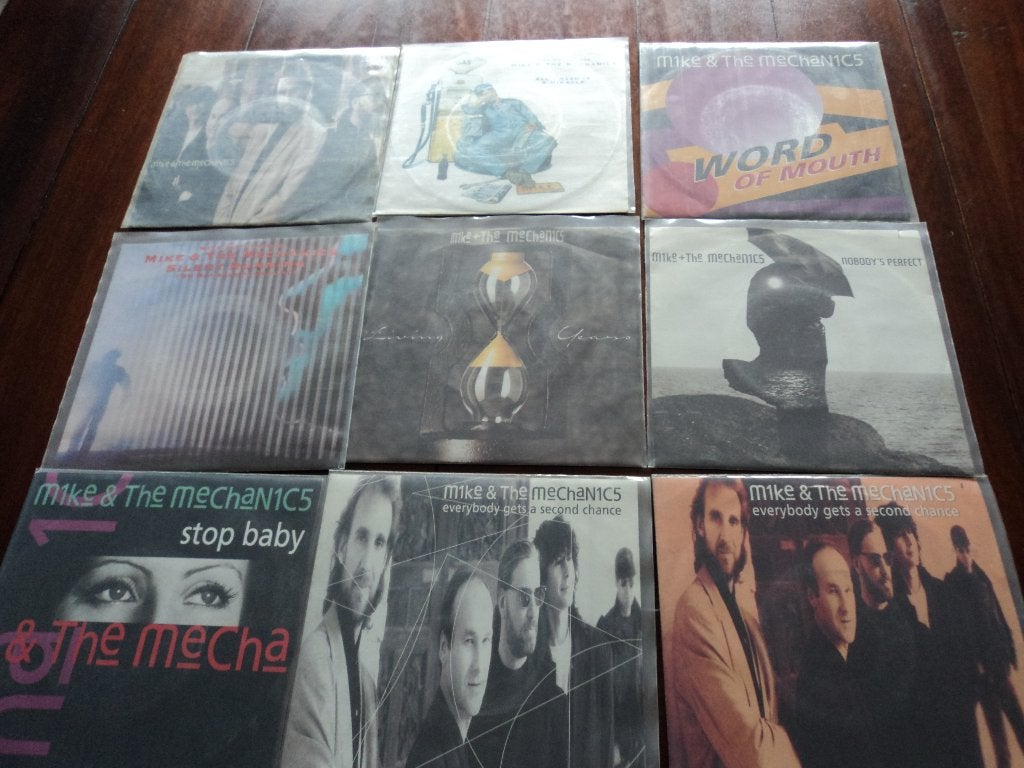 Mike et les mécaniciens : lot de 9 singles pour 10 euros !, Enlèvement ou Envoi, 7 inch, Utilisé, Housse de protection extérieure