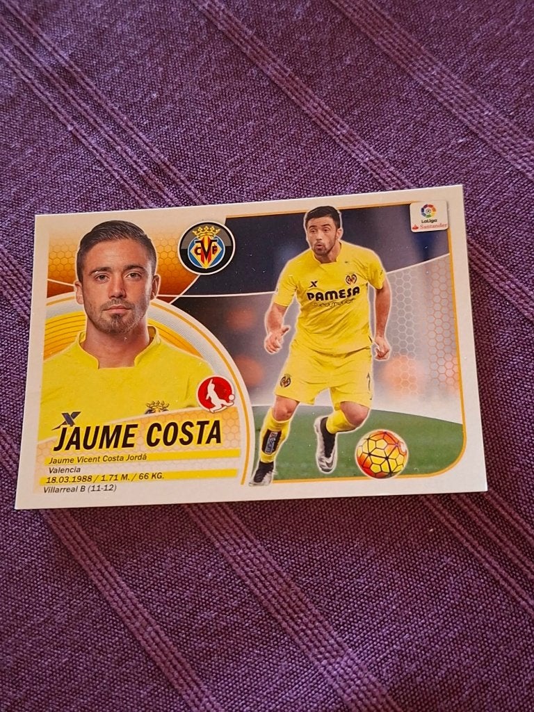 Panini / Sticker : Jaume Costa / Villareal C.F. / 2016-2017, Verzamelen, Sportartikelen en Voetbal, Ophalen of Verzenden, Nieuw