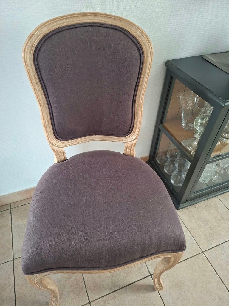 Chaise "médaillon" neuve - Maison du Monde, Neuf, Gris, Bois, Enlèvement