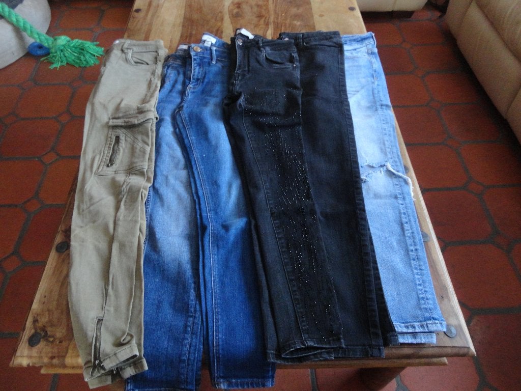 Pakket Jeans broeken, Ophalen of Verzenden, Gedragen, Blauw, W27 (confectie 34) of kleiner