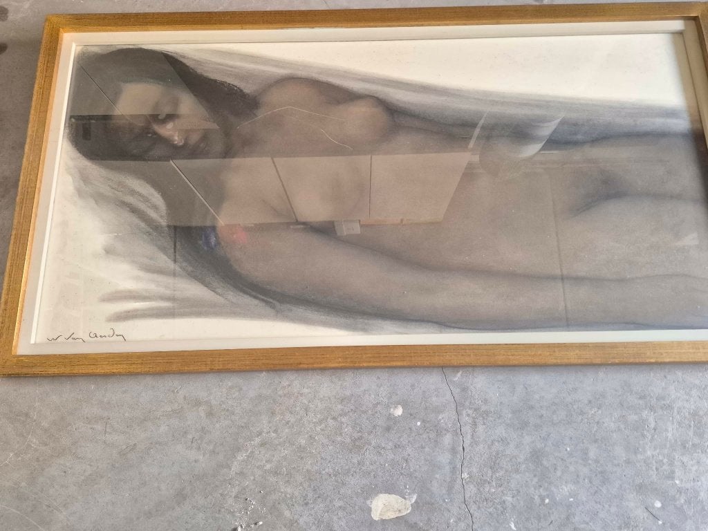 KUNSTWERK (houstkool) WILLEM VAN AERDEN (1912-?), Ophalen of Verzenden, Tekening, Gemengde techniek, Handgemaakt
