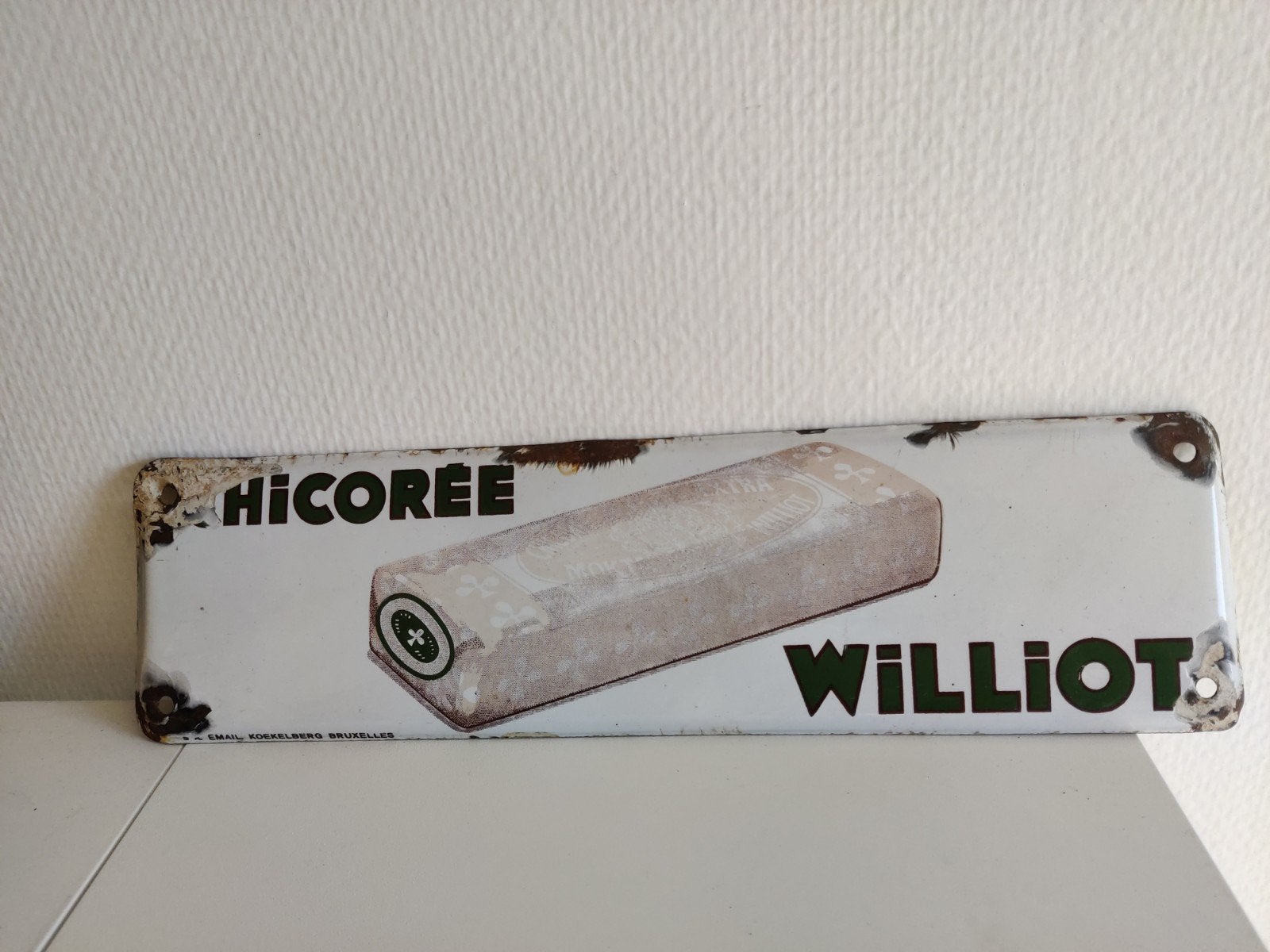 Chicorée Williot : Emaille bord, Verzamelen, Merken en Reclamevoorwerpen, Ophalen