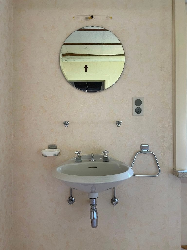 Grote en kleine ronde spiegel, Huis en Inrichting, Woonaccessoires | Spiegels, Ophalen, Gebruikt, Rond, Minder dan 100 cm