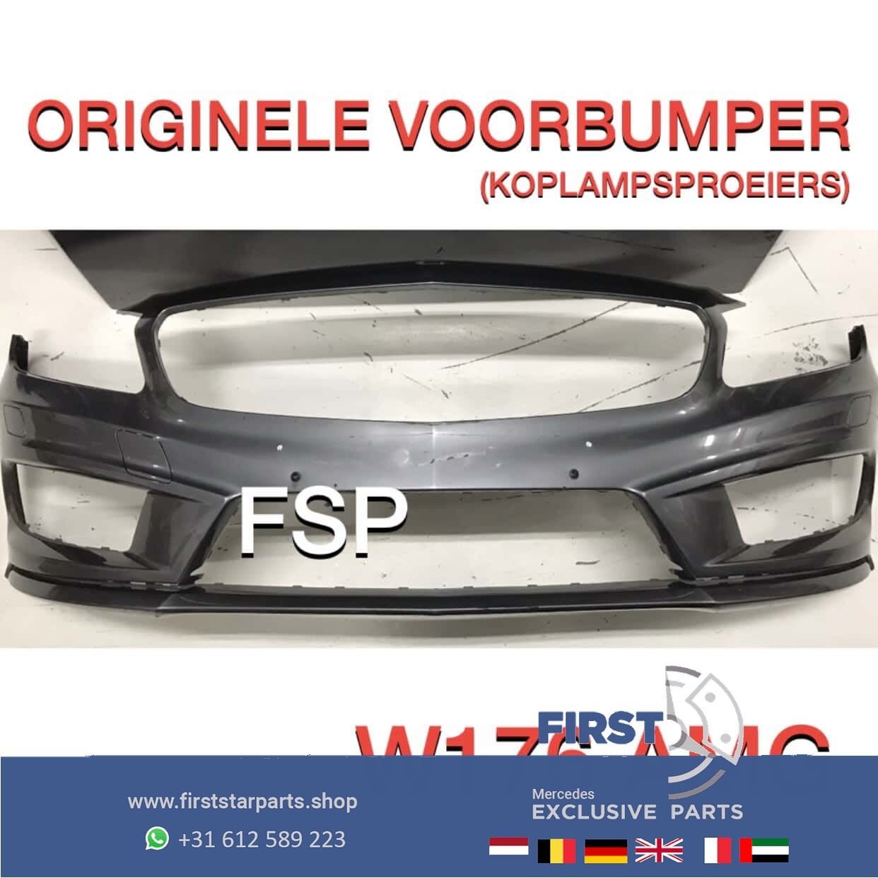 W176 AMG Voorbumper Mercedes A Klasse 2012-2016 DIVERSE KLEU, Gebruikt, -, Voor, Ophalen of Verzenden