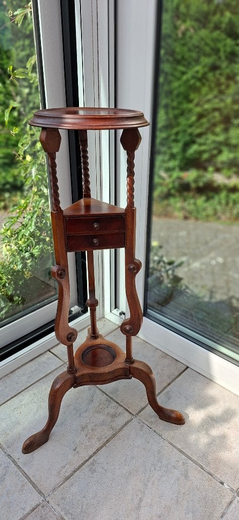 Piedstal, Ophalen, Hout, Bruin, Zo goed als nieuw