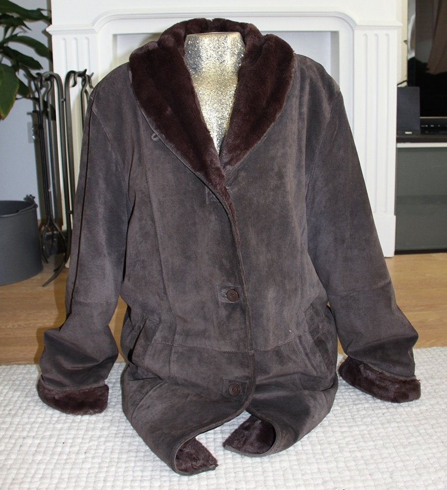 Prachtige Warme Leren MSA Jas (Maat 44) € 75,-, Kleding | Dames, Overige kleuren, Verzenden, Maat 42/44 (L), Zo goed als nieuw