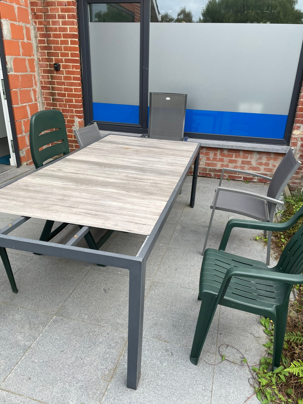 Set tuinmeubelen, tafel Hartman., Tuin en Terras, Ophalen, Zo goed als nieuw