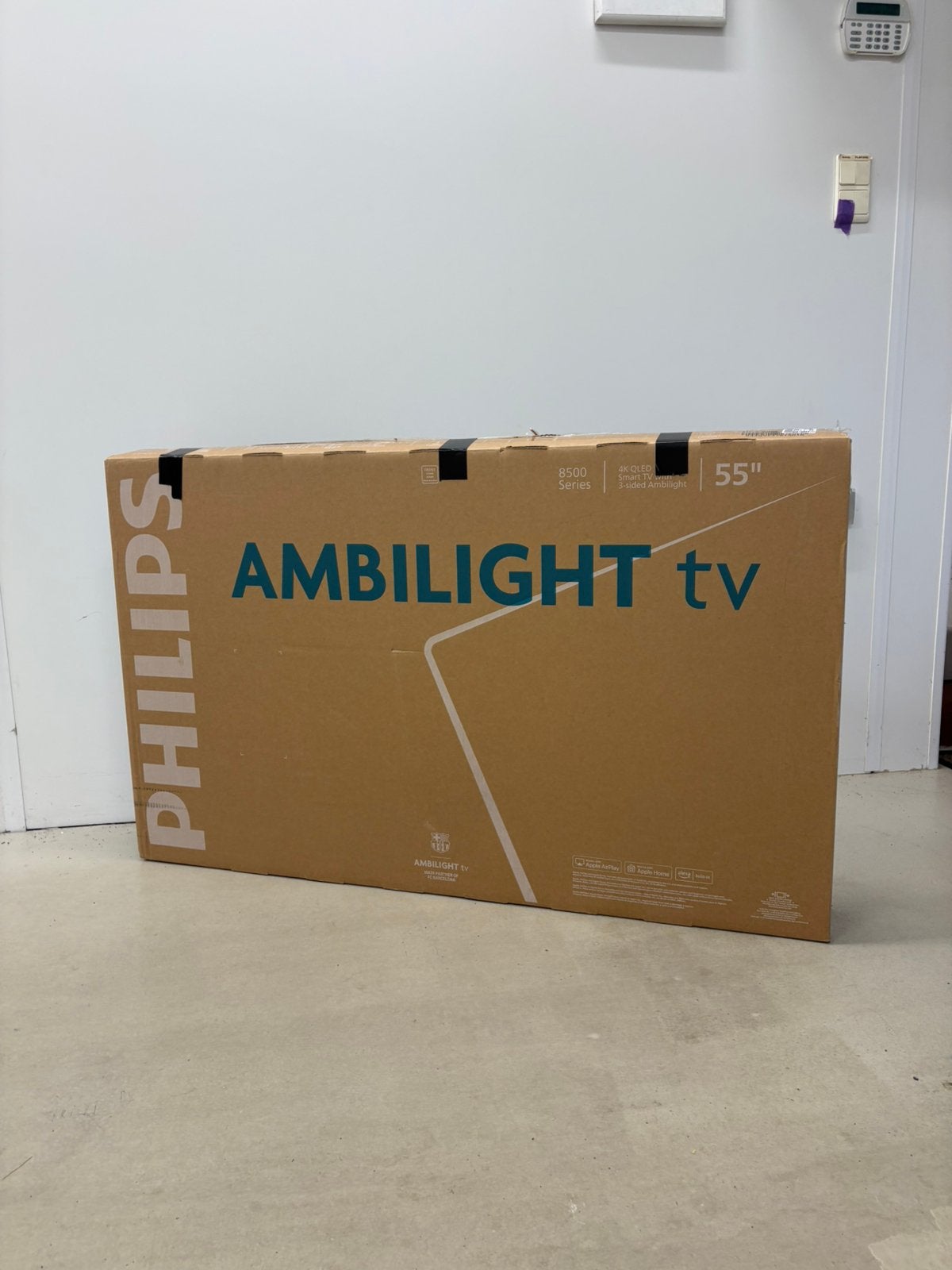 Philips 55” 4K QLED Ambilight TV – als nieuw, Neuf, Philips, QLED, Enlèvement