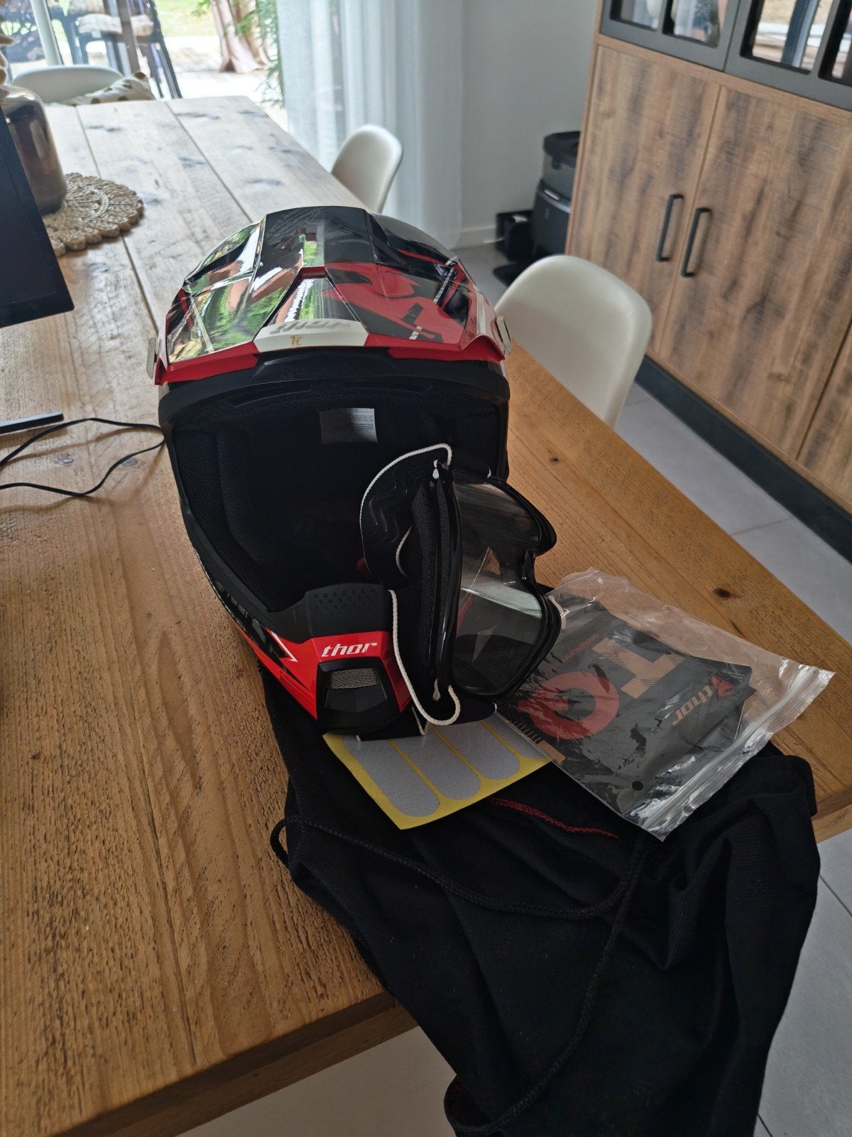 Pack Équipement Moto Cross Enfant - Casque Thor + Gilet Prot, Enlèvement ou Envoi, S