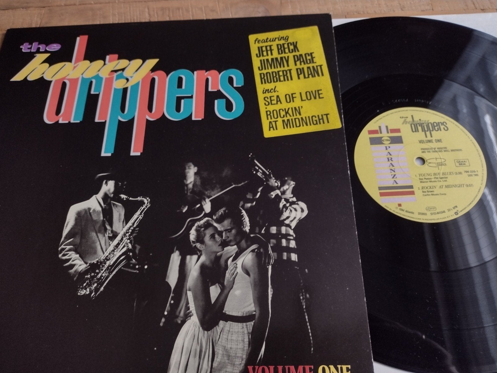LP: THE HONEYDRIPPERS (JEFF BECK-JIMMY PAGE-ROBERT PLANT, LP, Bluesrock, Ophalen of Verzenden, Zo goed als nieuw
