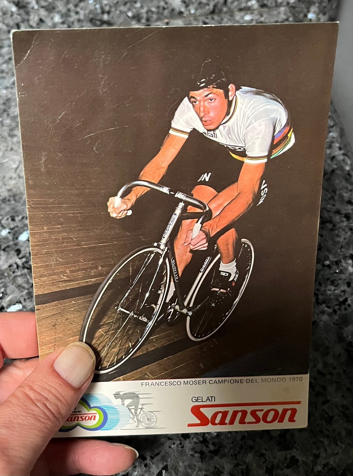 Le cycliste Francesco Moser, champion du monde, Enlèvement, Comme neuf
