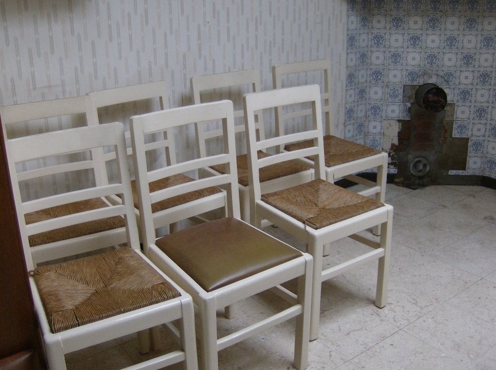 8 x massief Beuken stoelen, Ophalen