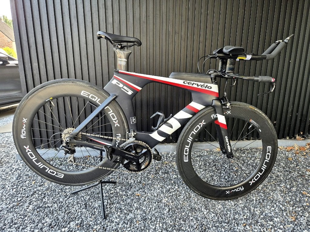 Cervélo P5 six -  maat 51 triathlonfiets - 2 wielsets, Fietsen en Brommers, 28 inch, Gebruikt, Carbon, Velgrem