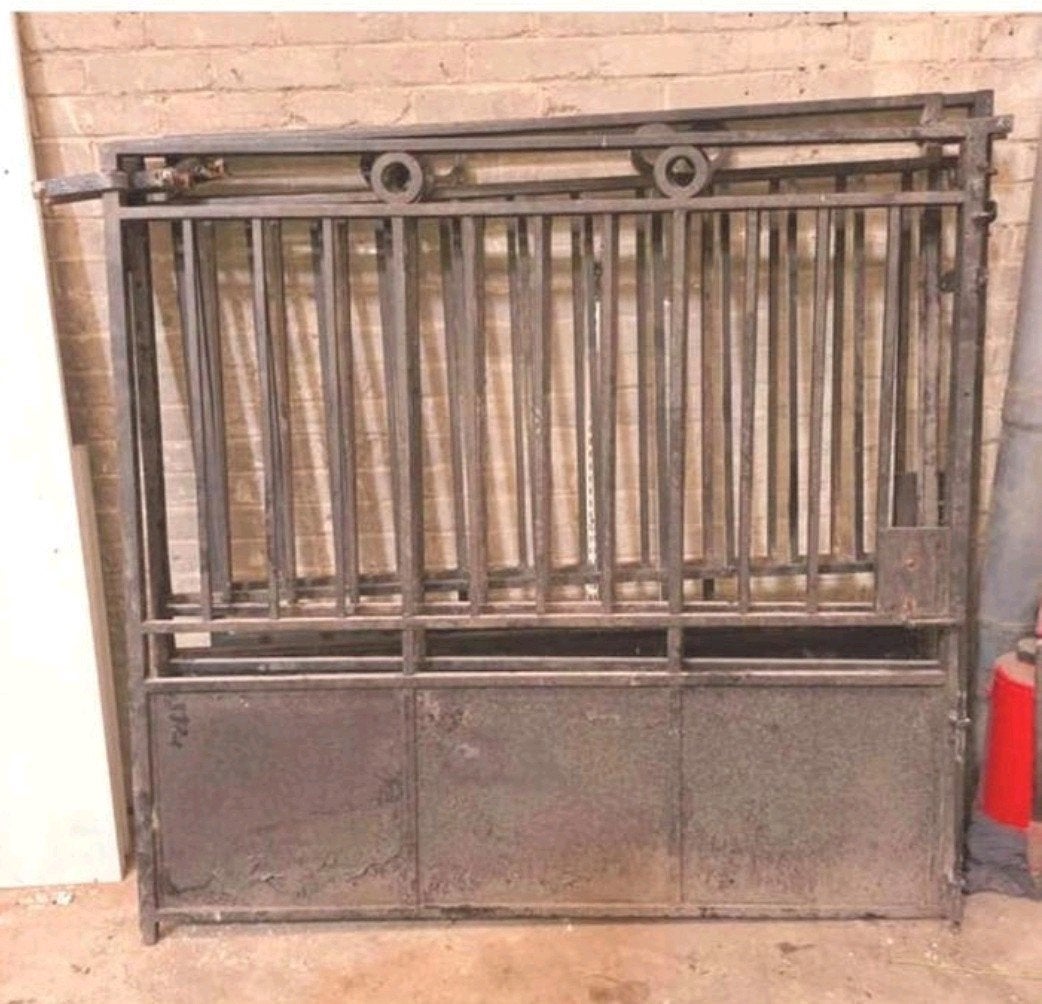 2 double barrière portail entrée ancienne (4 panneaux), Tuin en Terras, Tuinhekken en Hekwerk, IJzer