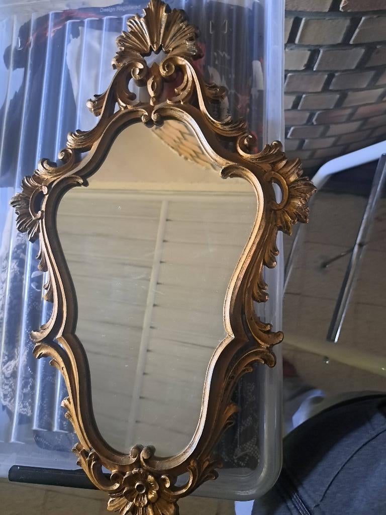 Kasteel Spiegel 'Depose Italy ', Antiquités & Art, Enlèvement, Ovale, Moins de 50 cm, Moins de 100 cm