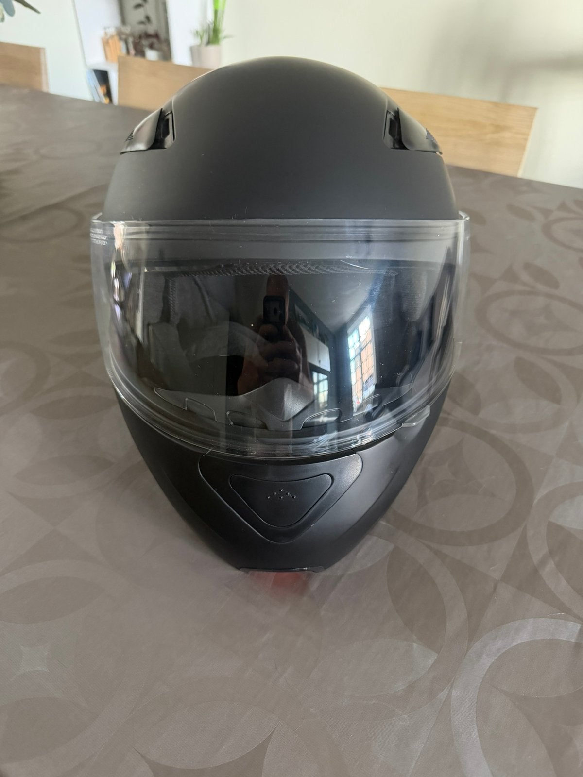 Motorhelm Vito mat zwart maat xl, Systeemhelm, XL, Tweedehands, Ophalen