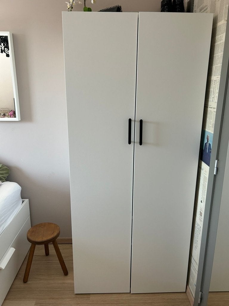 Mooie, witte kleerkast, Huis en Inrichting, Kasten | Kleerkasten, Ophalen, Met deur(en), 50 tot 100 cm, Zo goed als nieuw