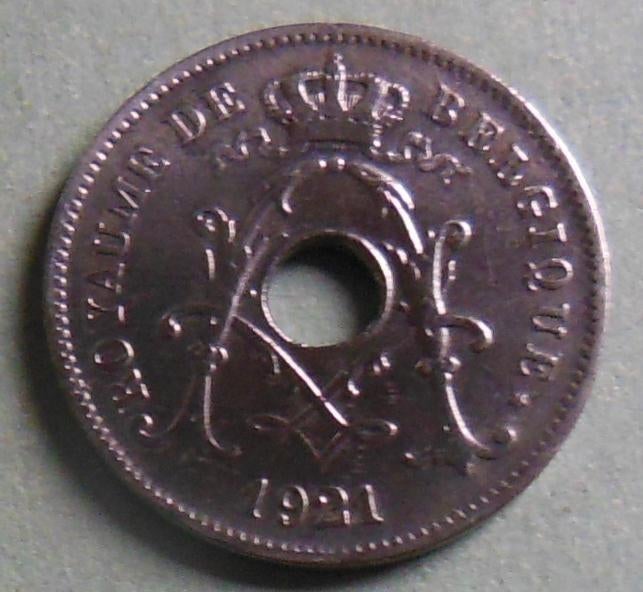 1921 10 centimes FR Albert 1er, Verzenden, Metaal, Losse munt
