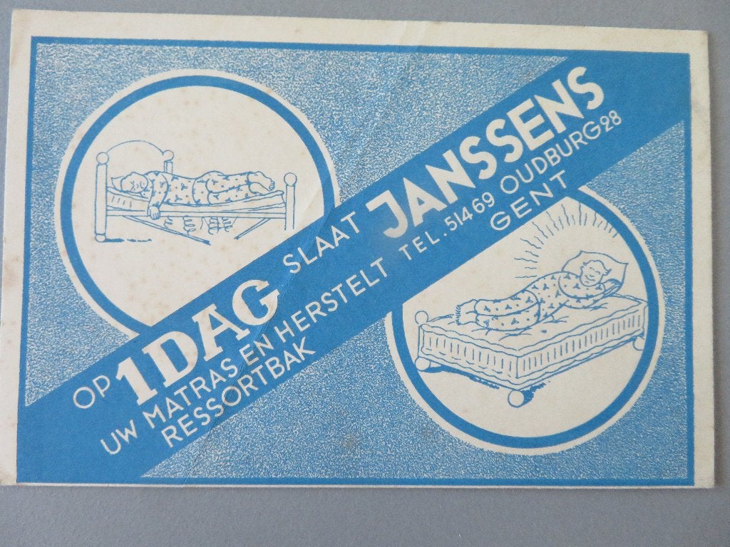 oude buvard vloeipapier Janssens Gent matrassen, Ophalen of Verzenden, Zo goed als nieuw, Overige typen