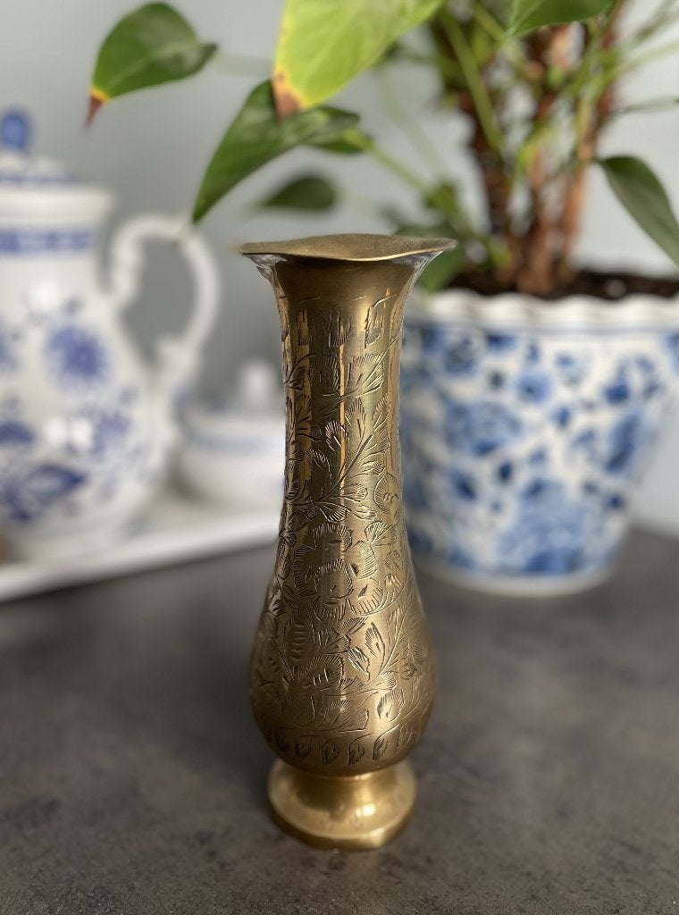 Vintage Indiase messing vaas, Ophalen, Koper