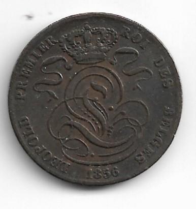 België: 5 centiemen 1856 = morin 82, Postzegels en Munten, Munten | België, Verzenden, Losse munt