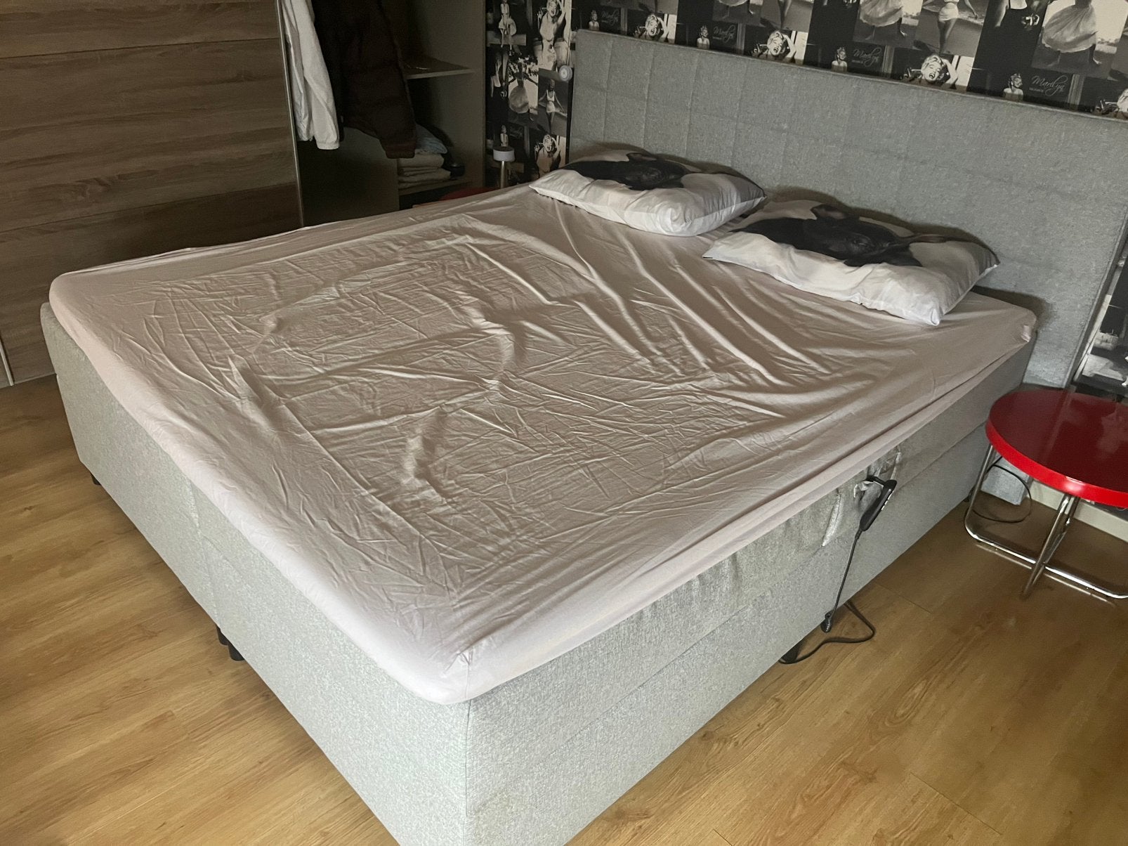 Elektrisch boxspring, Ophalen, Tweepersoons, Zo goed als nieuw, 180 cm