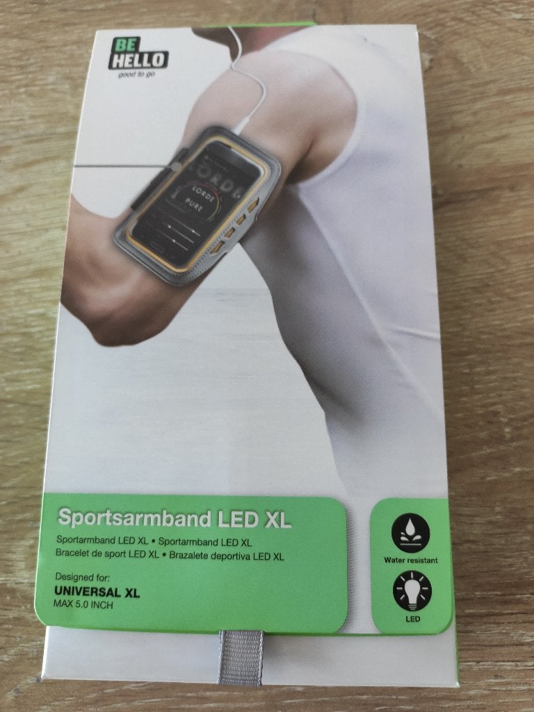 BeHello Universele Sportarmband met LED lampjes XXL, Sport en Fitness, Loopsport en Atletiek, Ophalen, Zo goed als nieuw