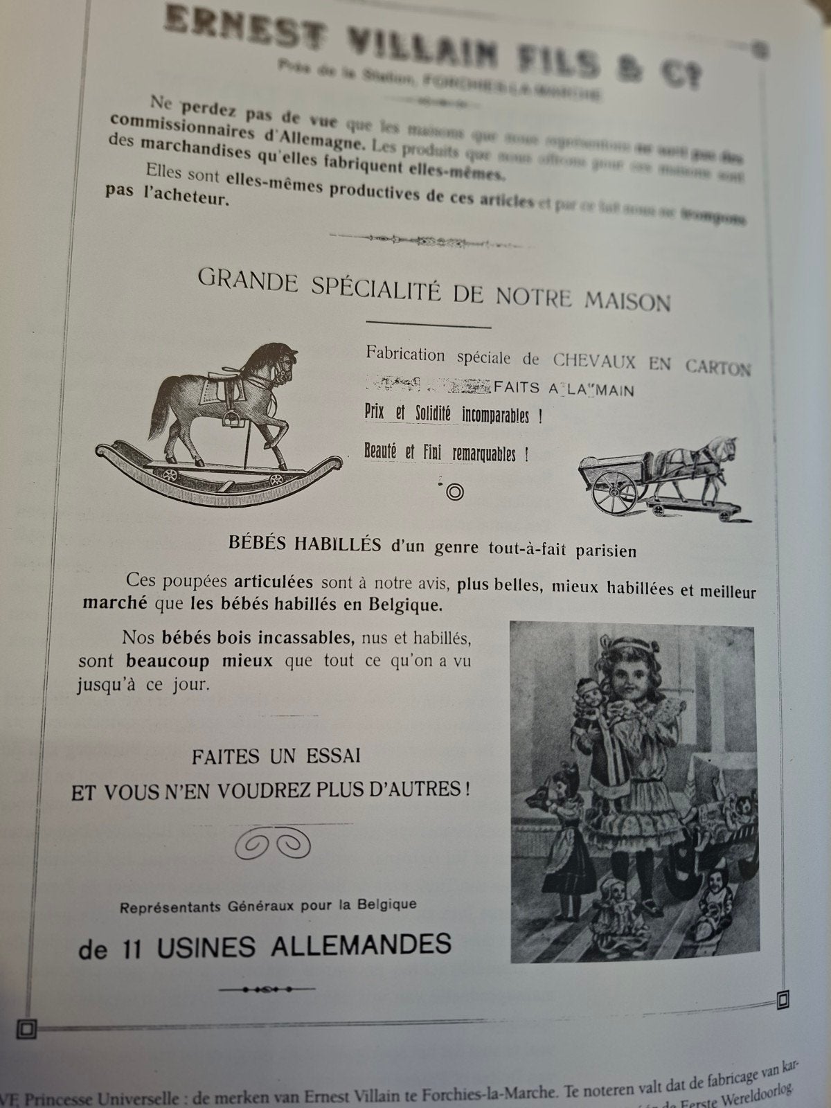 Antieke EVF poppen (Ernest Vilain)in zeer goede staat., Verzamelen, Poppen, Ophalen