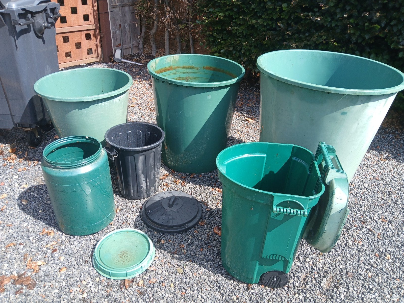 Regenton , vuilbak , ton 210 , 310 en 510 liter., Tuin en Terras, Regentonnen, Ophalen