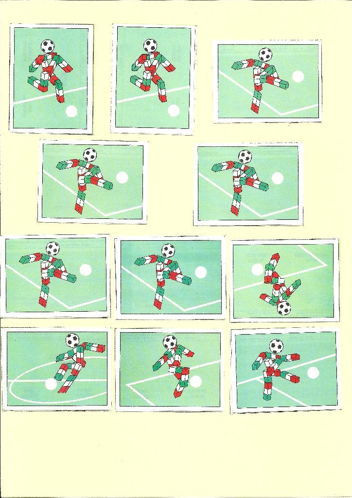 Panini World Cup Italia 90 11x Ciao (mascotte wk 1990) recup, Enlèvement ou Envoi, Utilisé, Plusieurs autocollants