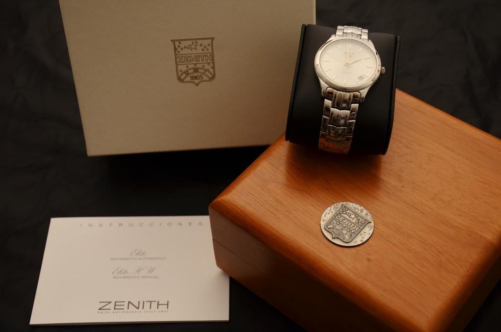 Zenith Elite 670 (NOS) Full Set, Montre-bracelet, Autres marques, Enlèvement, Acier