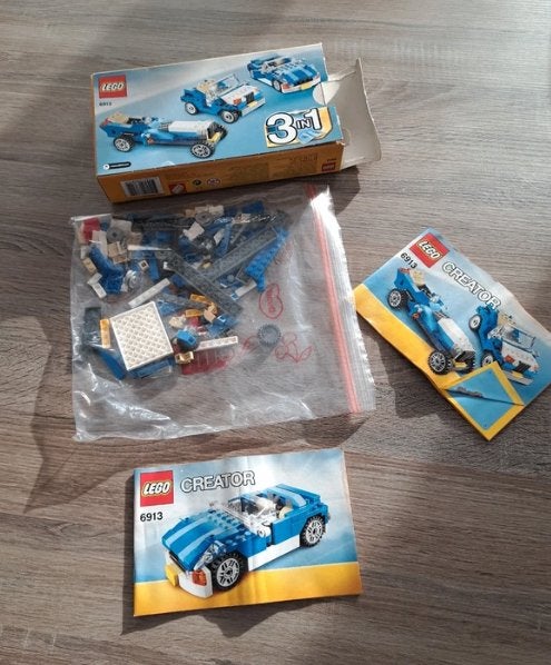 Lego Creator 6913 - 3 in 1 - racewagens blauw, Kinderen en Baby's, Inclusief instructies, Lego, Ophalen of Verzenden, Zo goed als nieuw