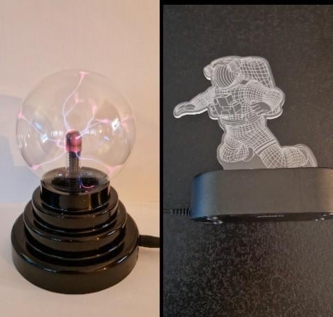 Licht accessoire:plasmabol & astronaut lamp(zie beschrijving, Ophalen, Gebruikt, Kunststof