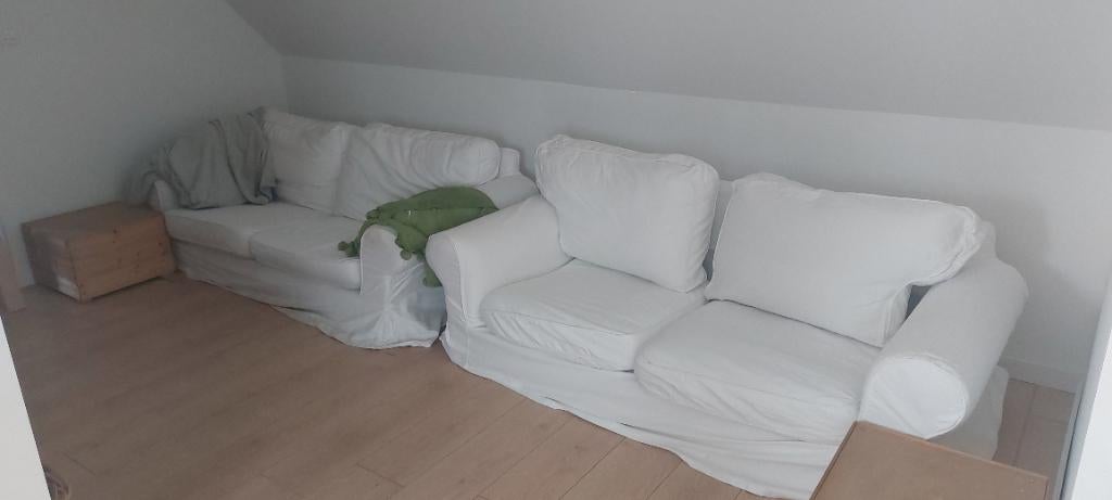 EKTORP ZETELS IKEA, Maison & Meubles, Banc droit, Comme neuf, Enlèvement, Deux personnes