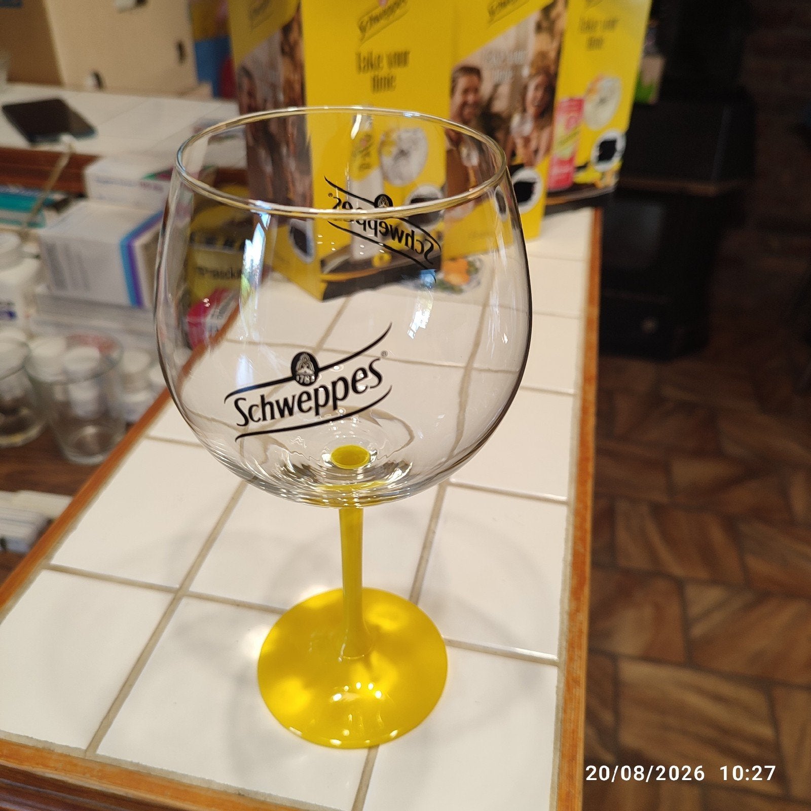 6 verres Schweppes., Collections, Enlèvement, Neuf, Verre à soda