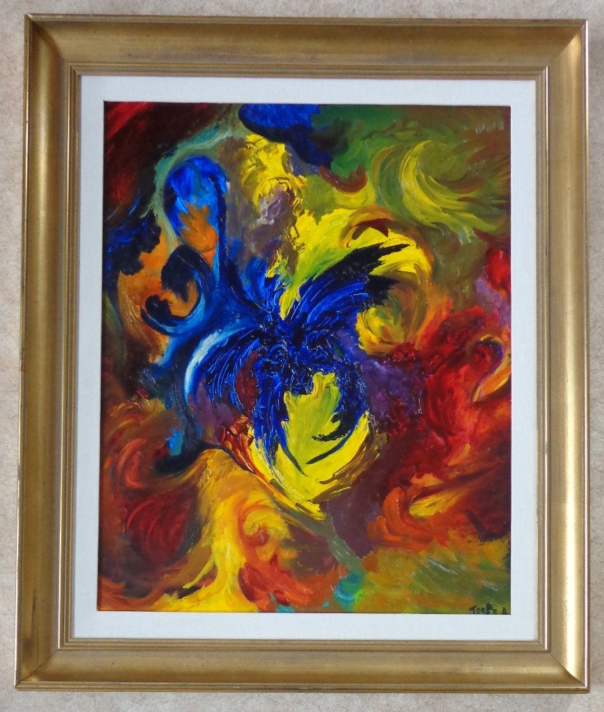 A. TORFS / ECLIPSE OF SOUL / OLIEVERF / 99x83cm / KADER SIG, Antiquités & Art, Enlèvement