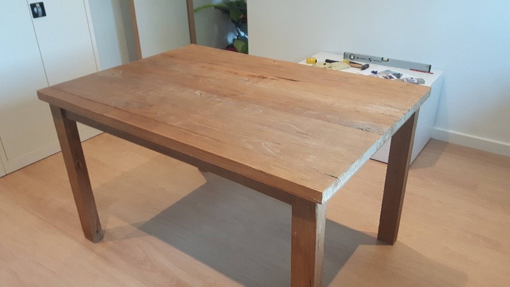 Tafel massief hout, Maison & Meubles, Tables | Tables à manger, Utilisé, 50 à 100 cm, 100 à 150 cm, Quatre personnes, Rectangulaire