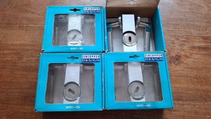 Poignées de porte inox neuve lot de 4, Enlèvement ou Envoi, Inox