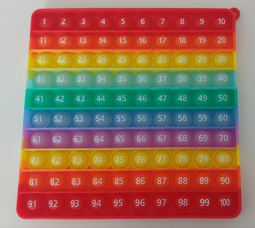 Speelgoed: 1 Pop It getallen 1 - 100 (NIEUW), Kinderen en Baby's, Speelgoed | Overig, Ophalen of Verzenden, Nieuw, Jongen of Meisje