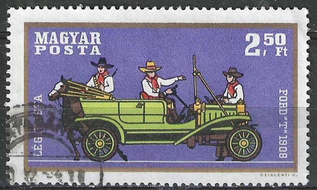 Hongarije 1970 - Yvert 322PA - Ford "T" uit 1908 (ST), Verzenden, Gestempeld