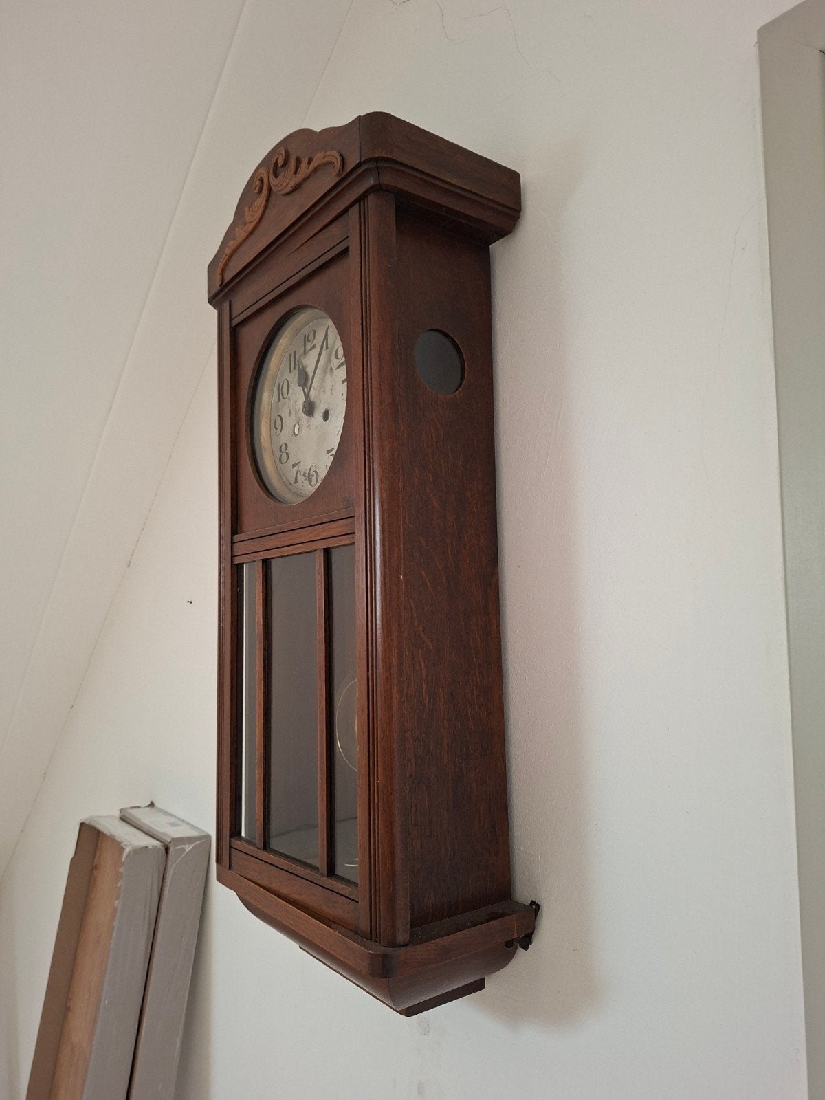 Prachtige antieke wandklok, Antiek en Kunst, Ophalen