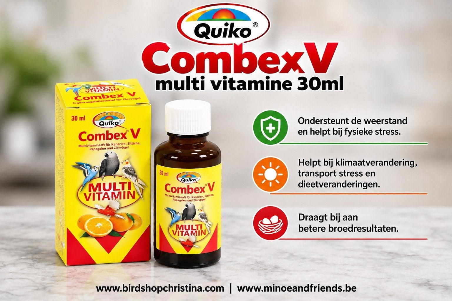 Combex V multivitamines 30 ml - Quiko, Animaux & Accessoires, Enlèvement, Neuf, Manger et Boire