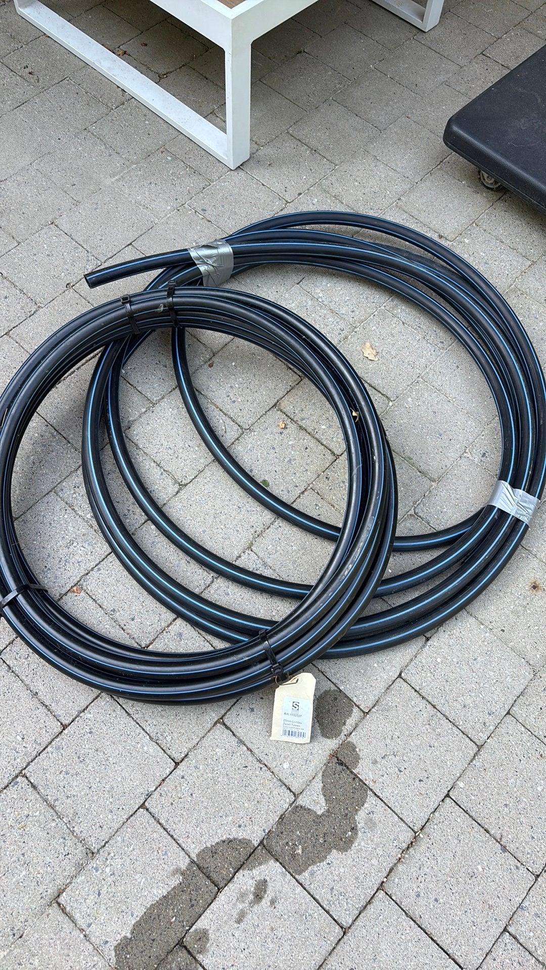 2 x Sanivesk Tyleenbuis 25mm 10m zwart, Ophalen, Zo goed als nieuw