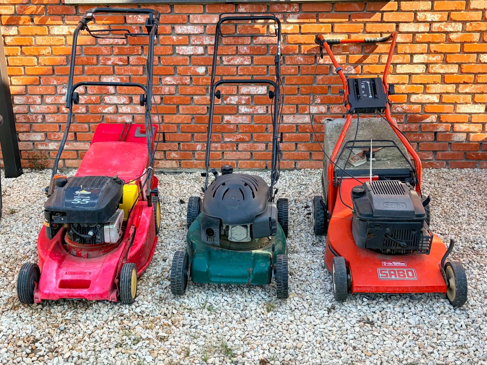 3 grasmaaiers. Wolf garden/mtd/sabo, Tuin en Terras, Grasmaaiers, Ophalen, Gebruikt