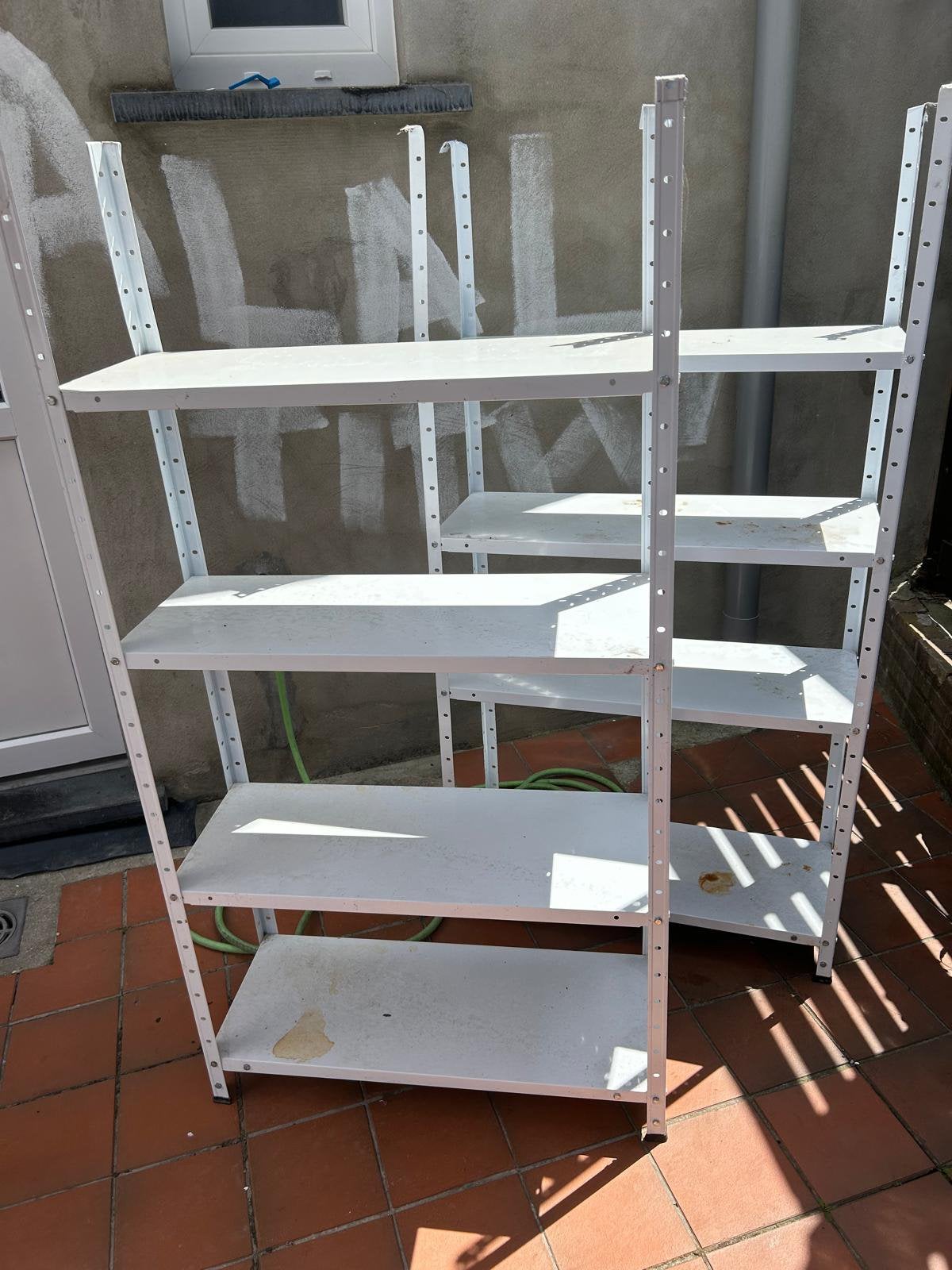 3 étagères en metal blanc en bon état, Enlèvement, Comme neuf