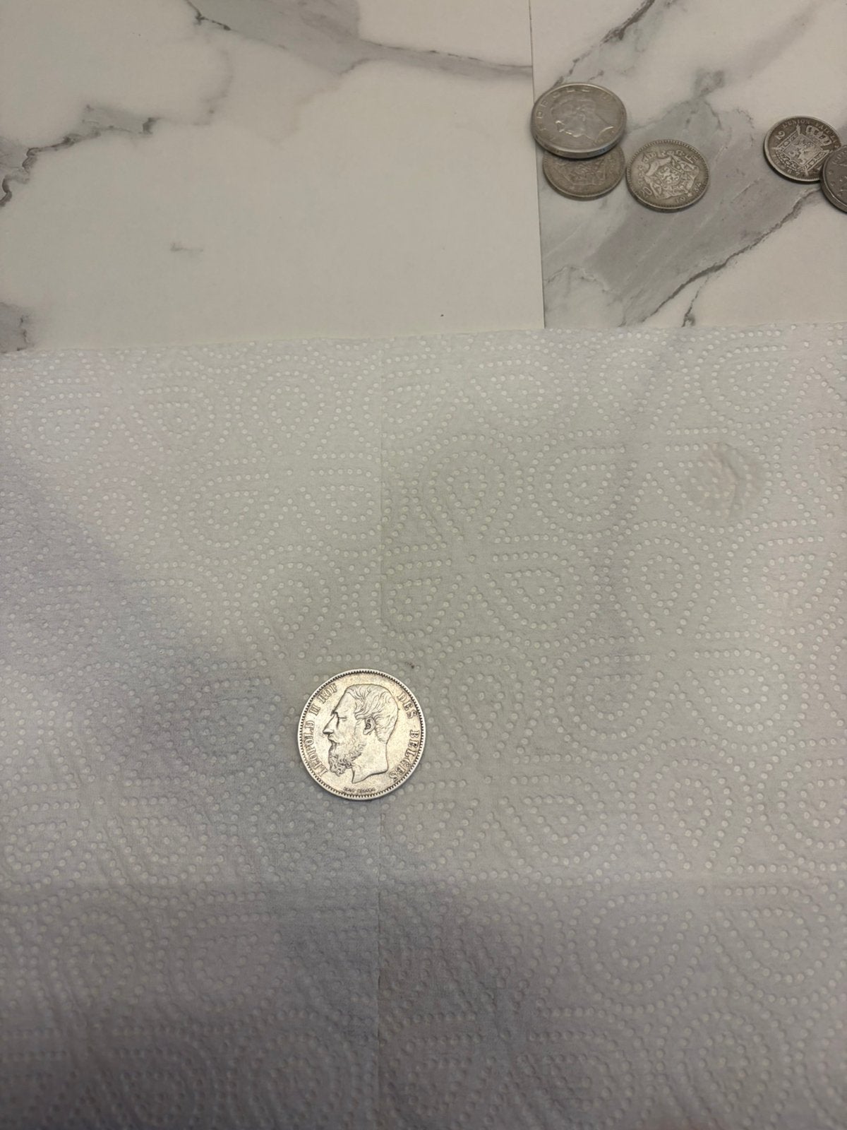 Zilveren munt Leopold2 5 franc 1873, Postzegels en Munten, Ophalen